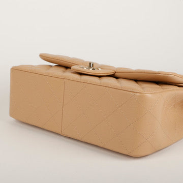 Jumbo Double Flap, Dark Beige Caviar Gold Hardware