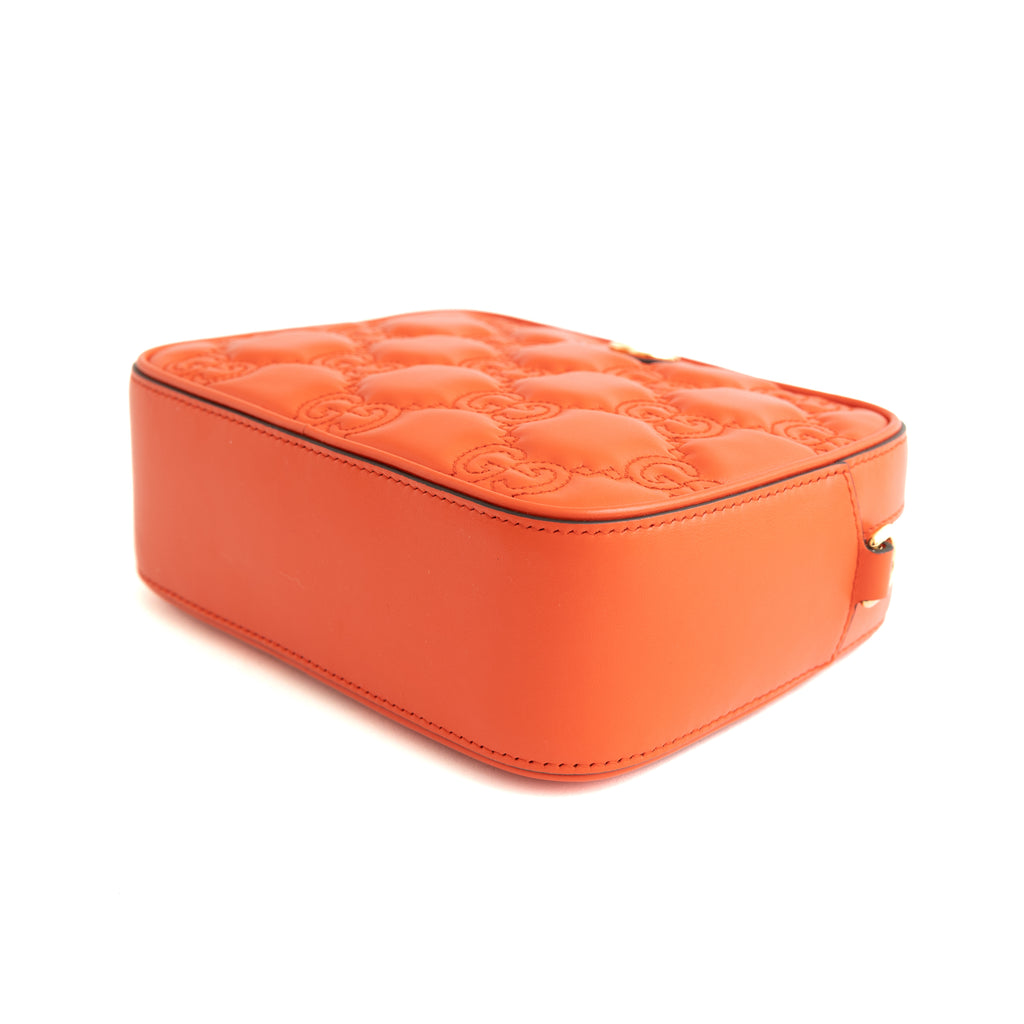 GG Matelasse Small Shoulder Bag, Orange 8327