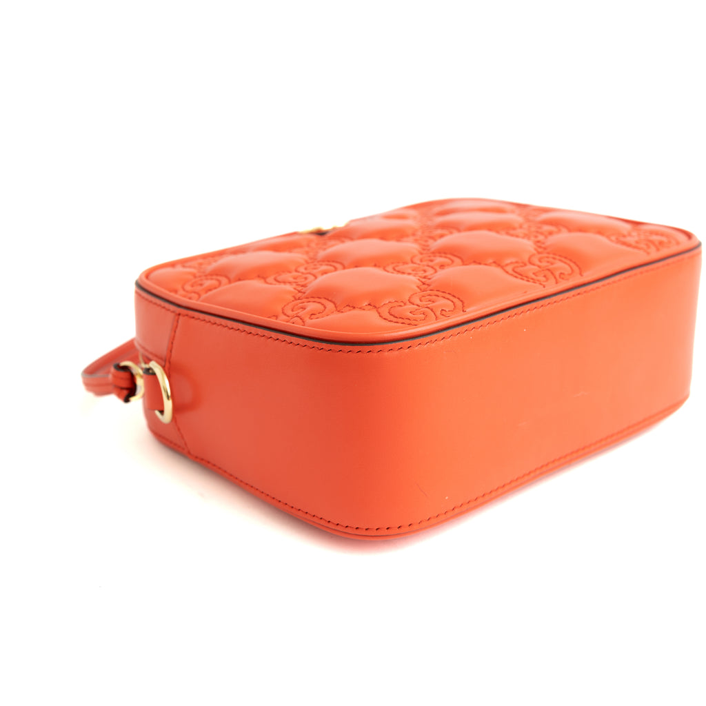 GG Matelasse Small Shoulder Bag, Orange 8327