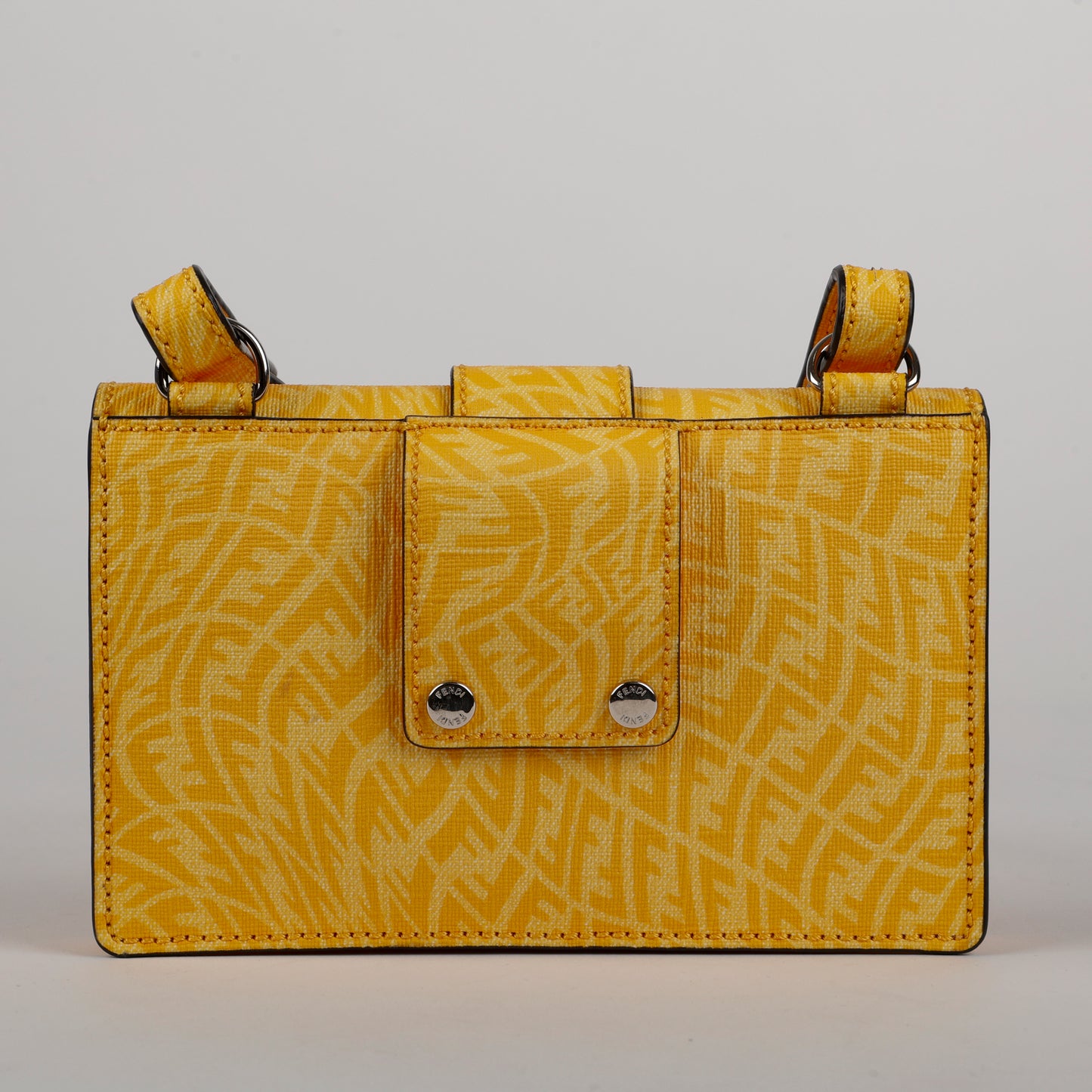 Baguette Belt Pouch Motif, Yellow Coated Canvas