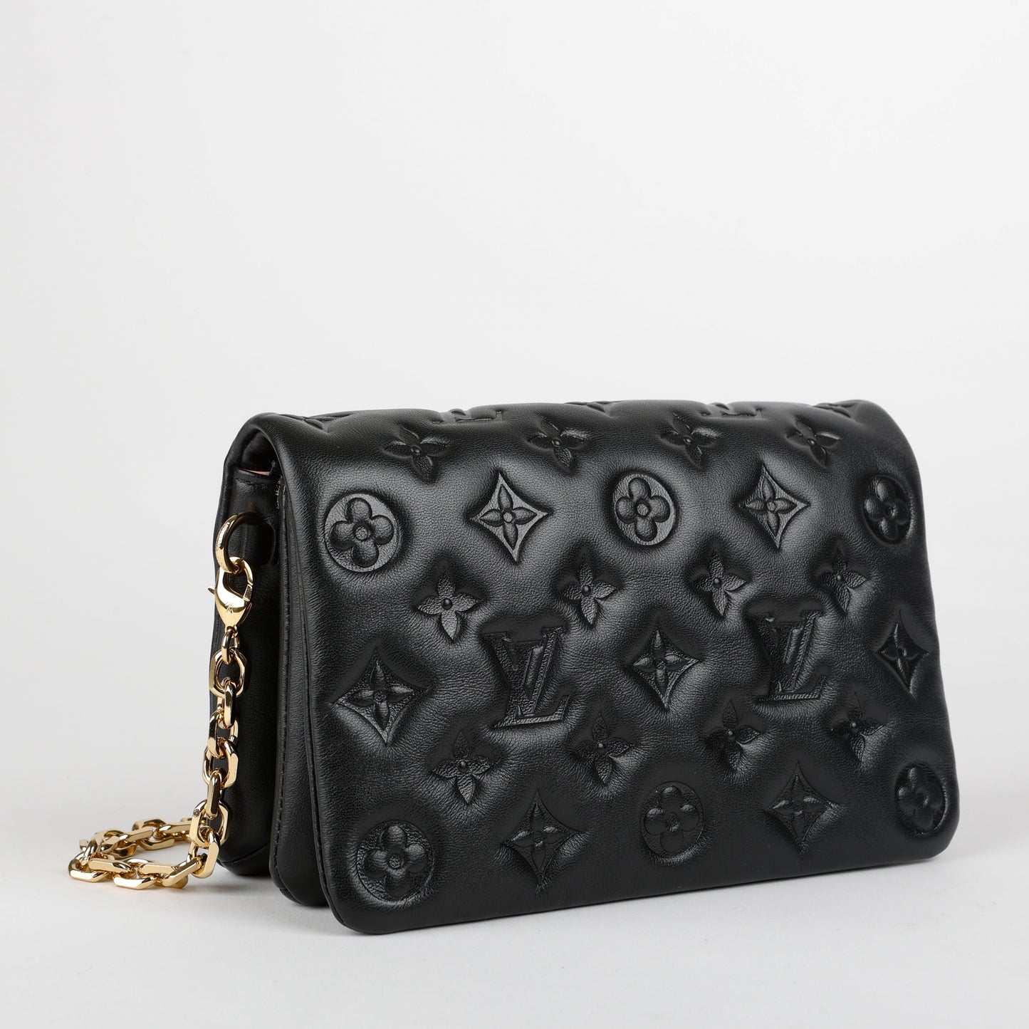 Coussin Pochette, Black Lambskin