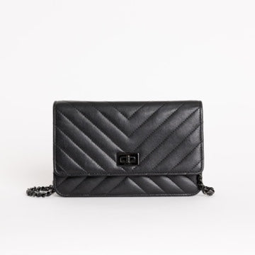 Chanel So Black Reissue Wallet on Chain