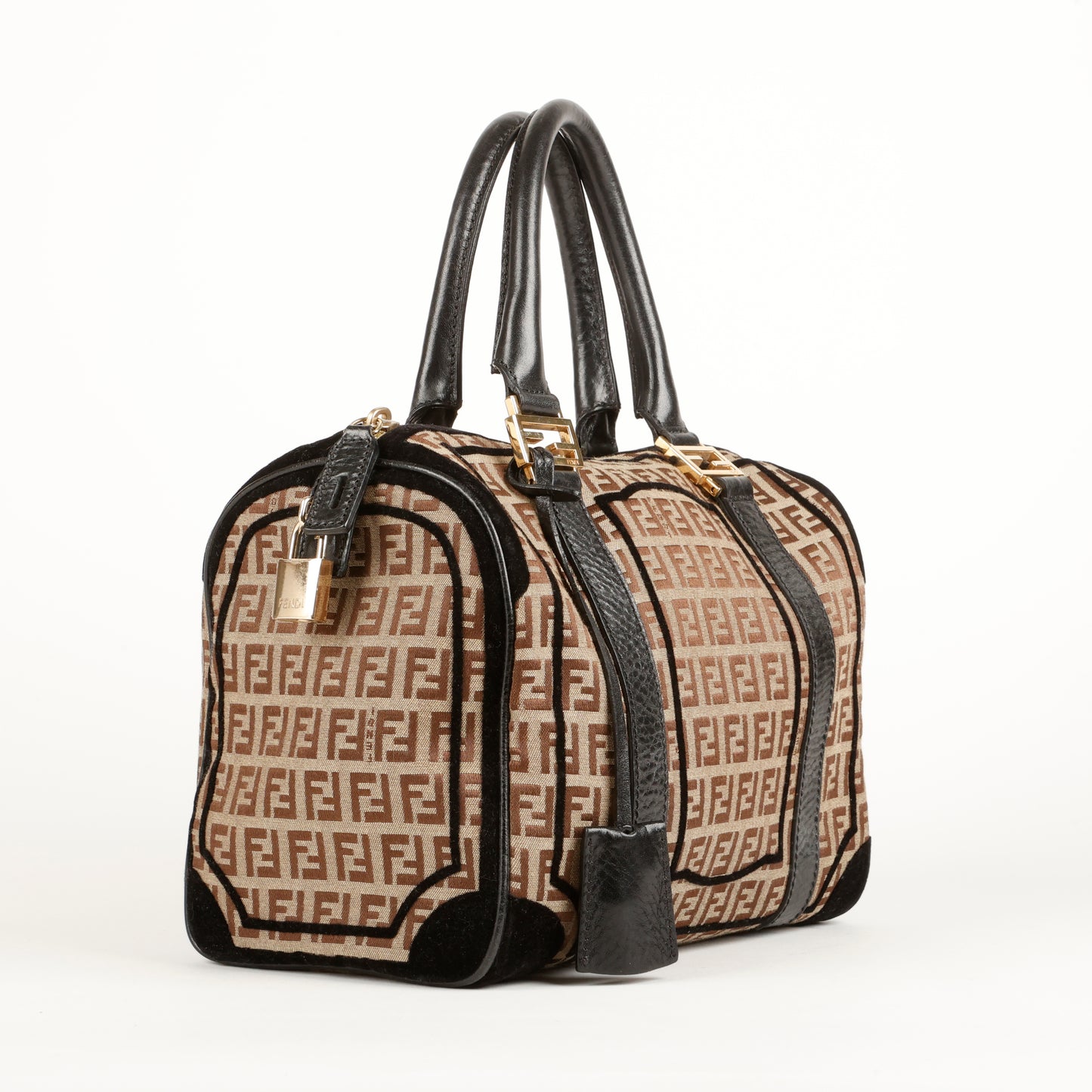 Forever Bauletto Handbag, FF Canvas/Brown