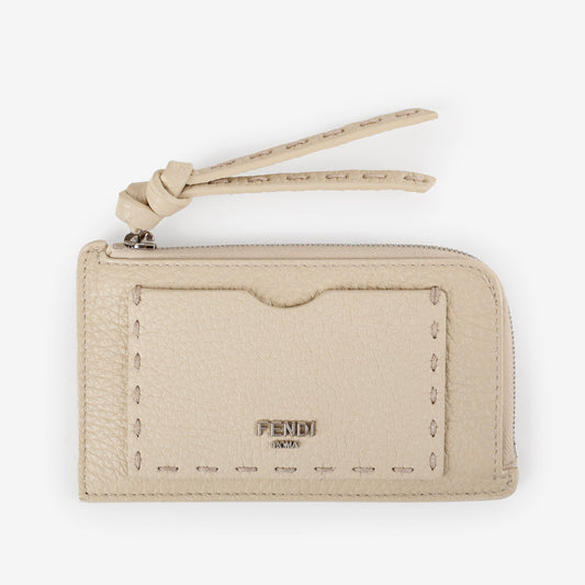 Peekaboo Selleria Card Case Cream Calfskin