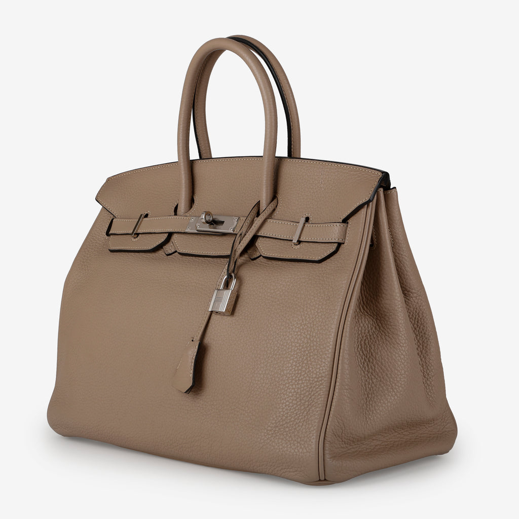 Birkin 35 Gris Tourtelle Clemence PHW
