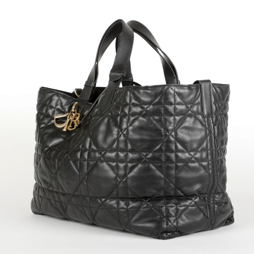 Large Toujours Tote, Black Lambskin