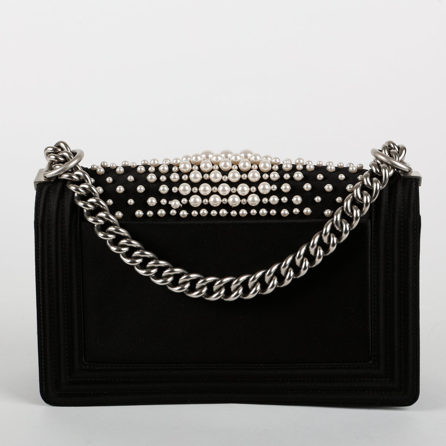 Medium Pearl Embellished Boy Bag