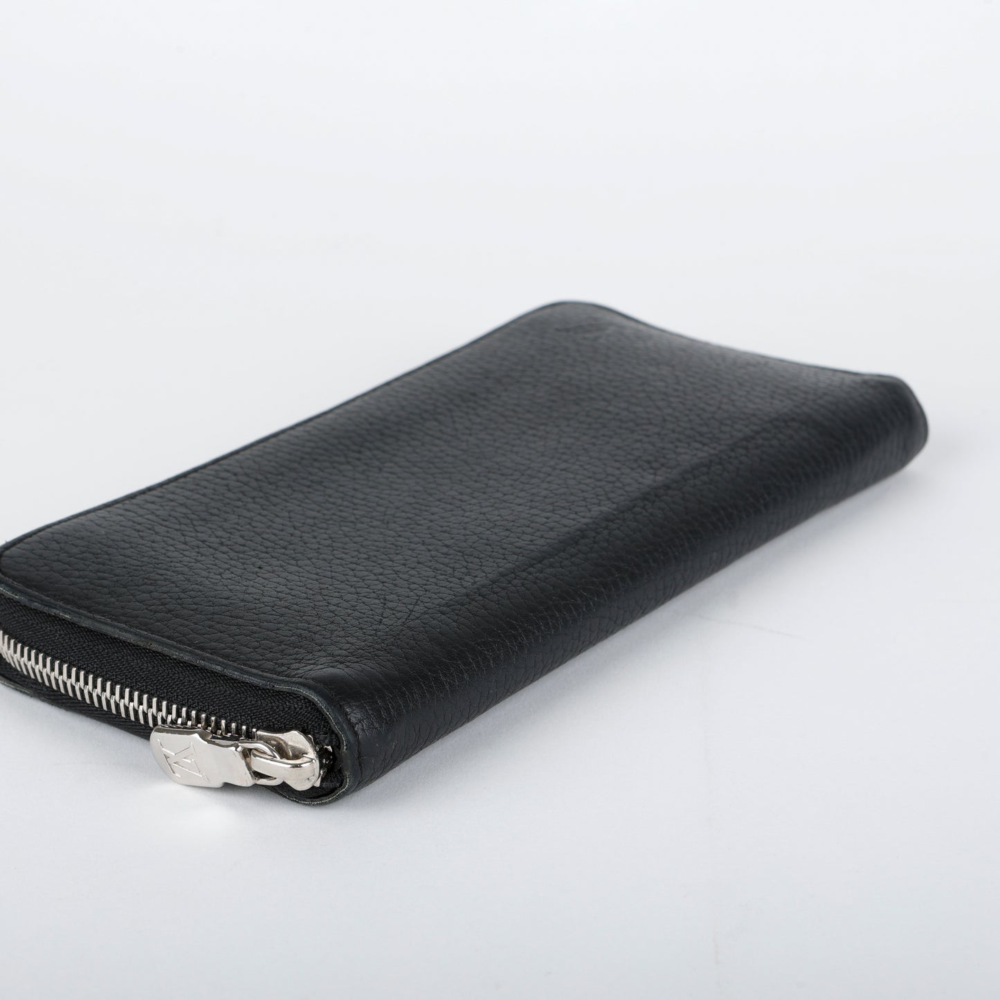 Long Zippy Wallet, Black Leather