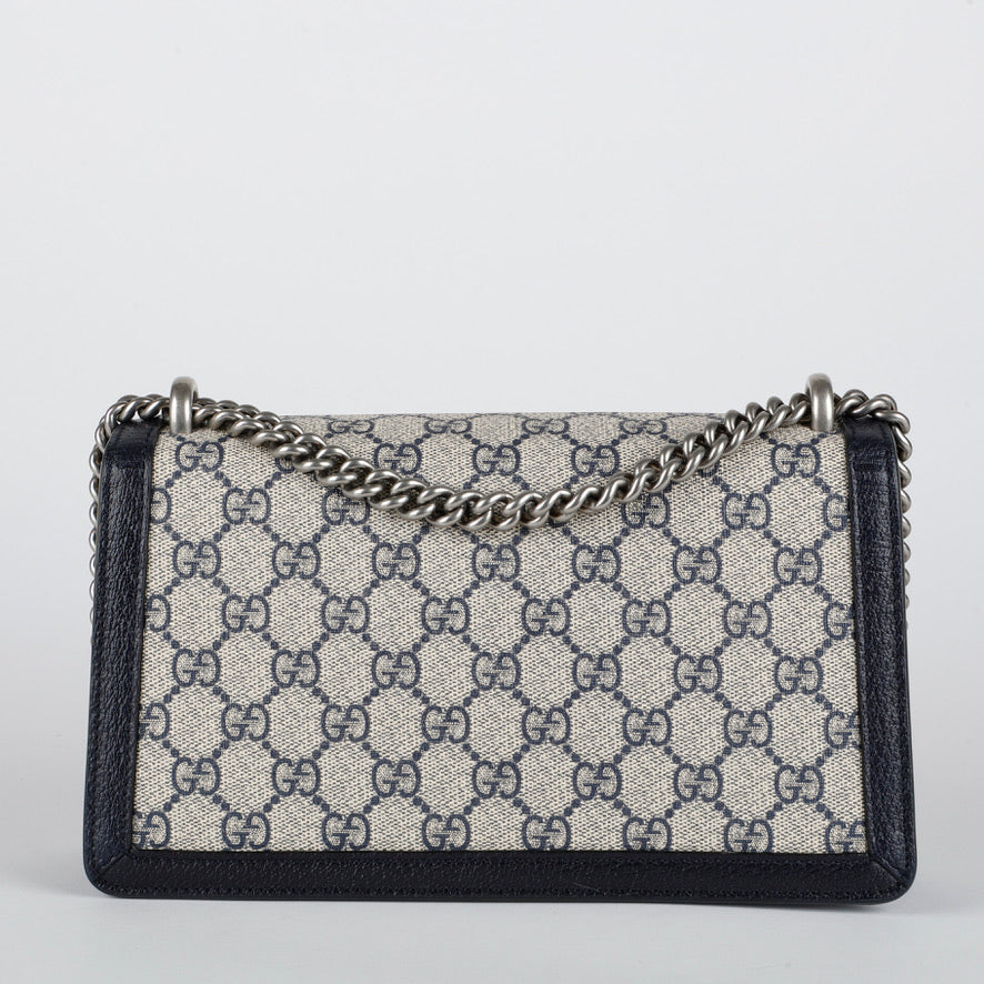 Medium Dionysus Shoulder Bag, Navy Coated Canvas 12031