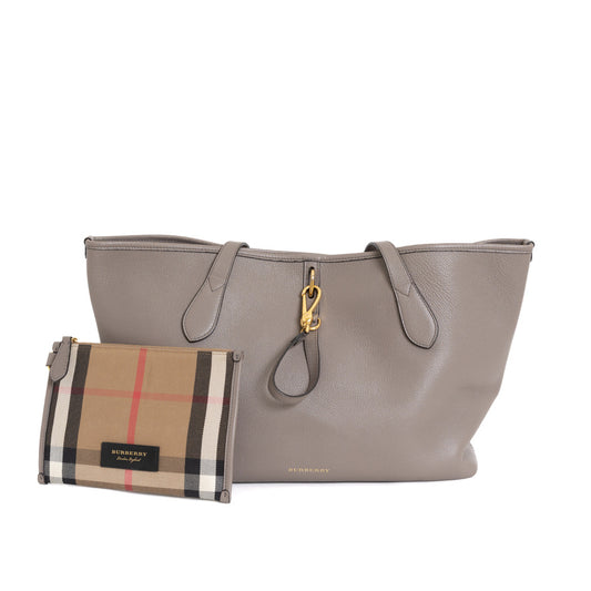 Taupe Leather Tote