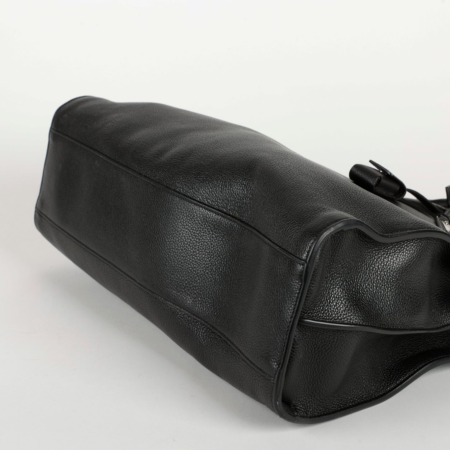 Large Souple Sac de Jour, Black Grained Calfskin
