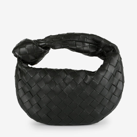 Mini Jodie Nappa Intrecciato Black Lambskin