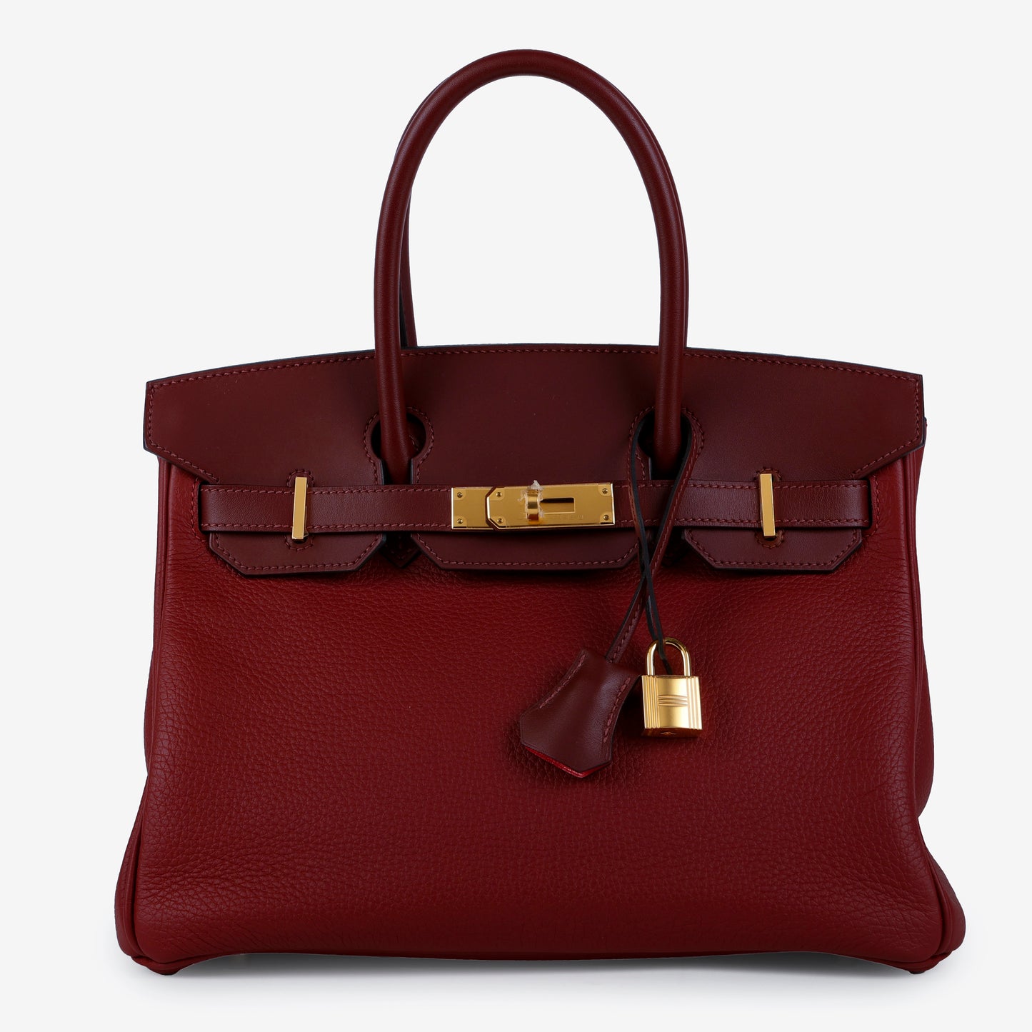 Birkin 30 Verso Clemence Rouge H Rose Extreme Gold Hardware