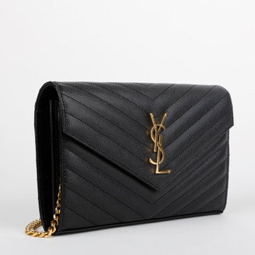 Cassandre Wallet on Chain, Black Grain de Poudre GHW