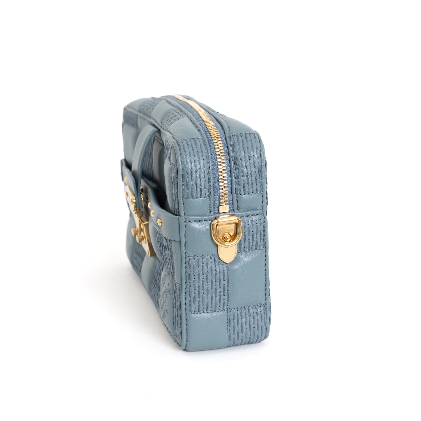 Damier Quilted Troca PM, Blue Lambskin 7708