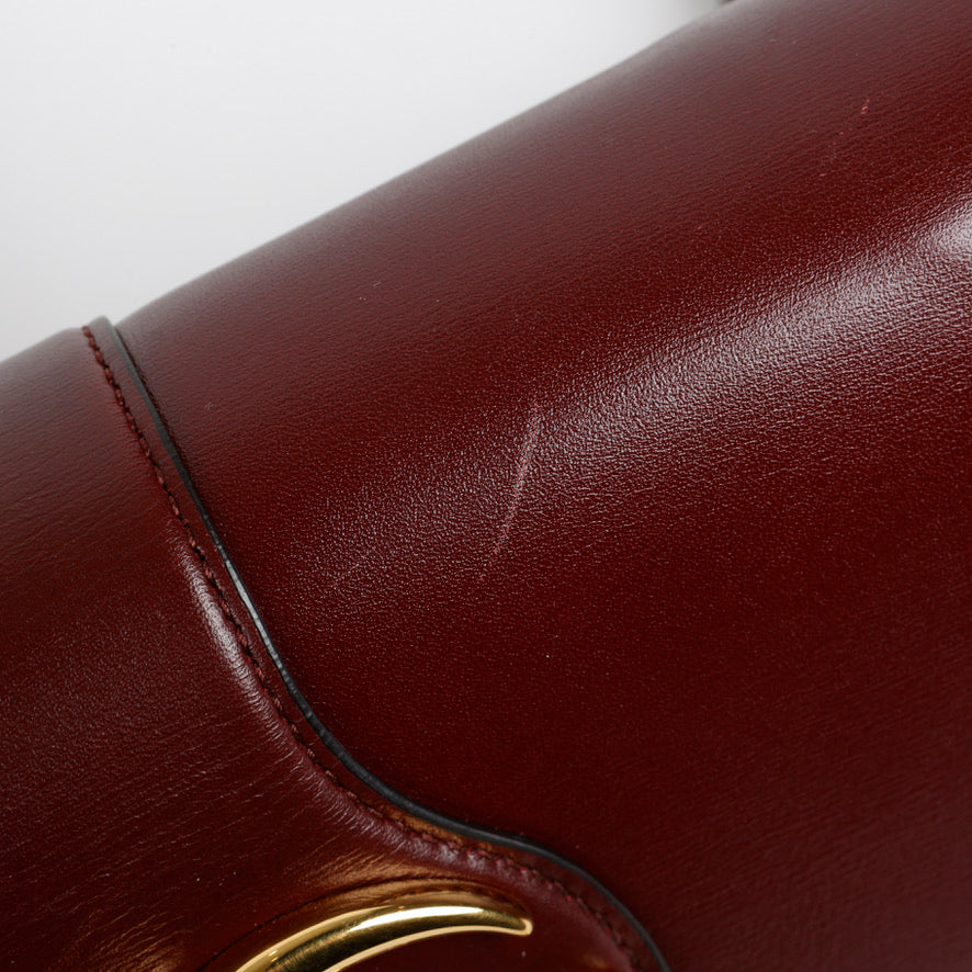 Small Arli Flap Shoulder Bag, Bordeaux