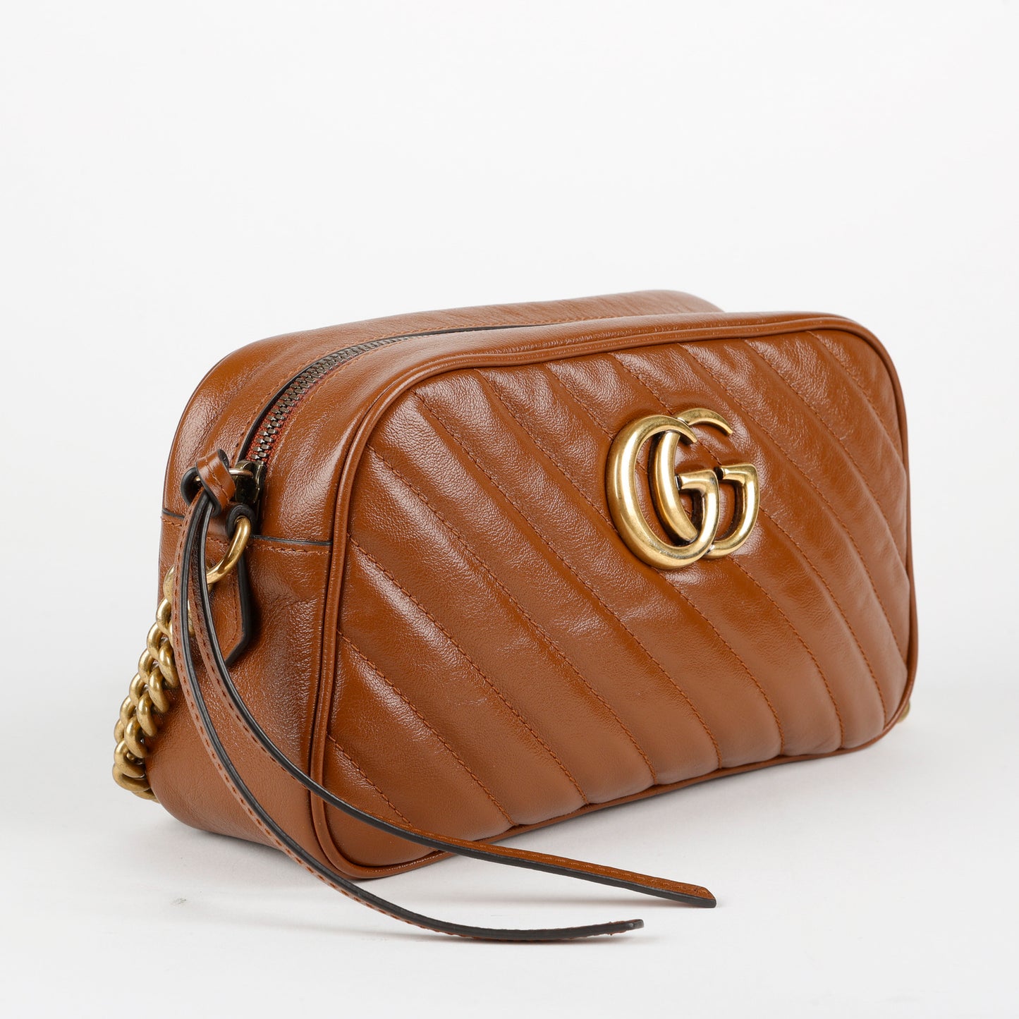 Small GG Marmont Camera Bag, Brown