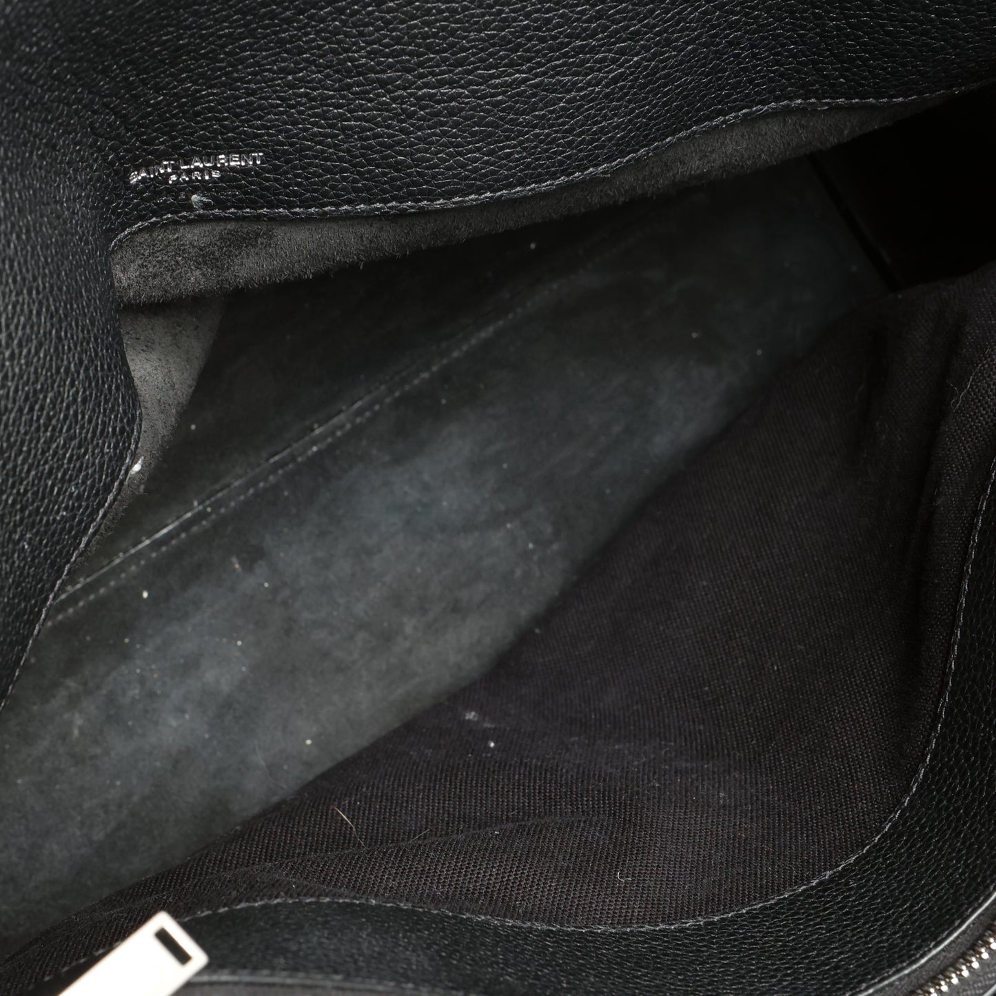 Large Souple Sac de Jour, Black Grained Calfskin