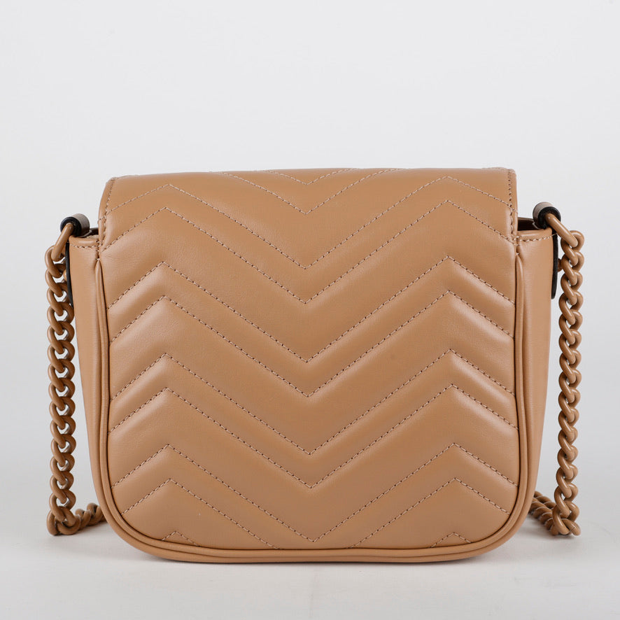 Brown Marmont Shoulder Bag with Chain