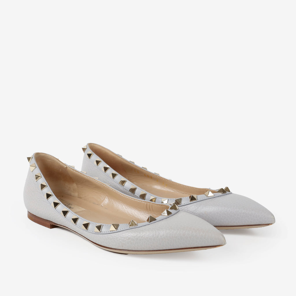 Grey Rockstud Flat