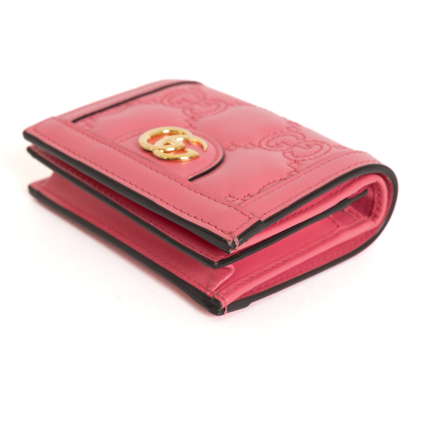 GG Matelasse Card Case Wallet, Rhodamine Pink 7967