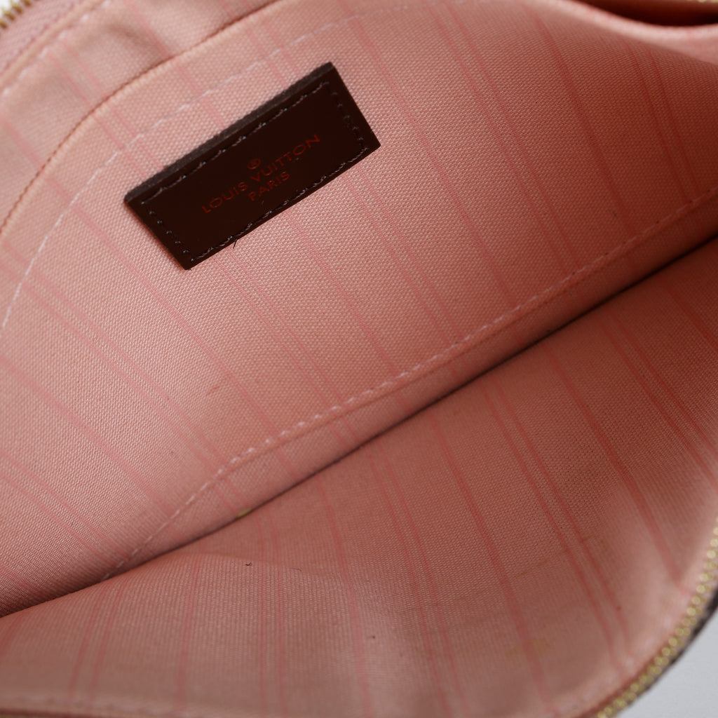 Pochette Wristlet, Damier Ebene Rose