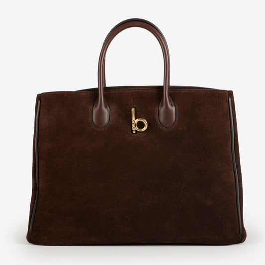 Rocking Horse Tote, Brown Suede