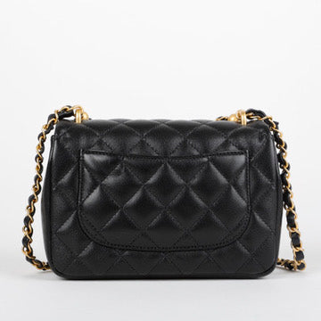 Top Handle Seasonal Mini Flap, Black Pearl