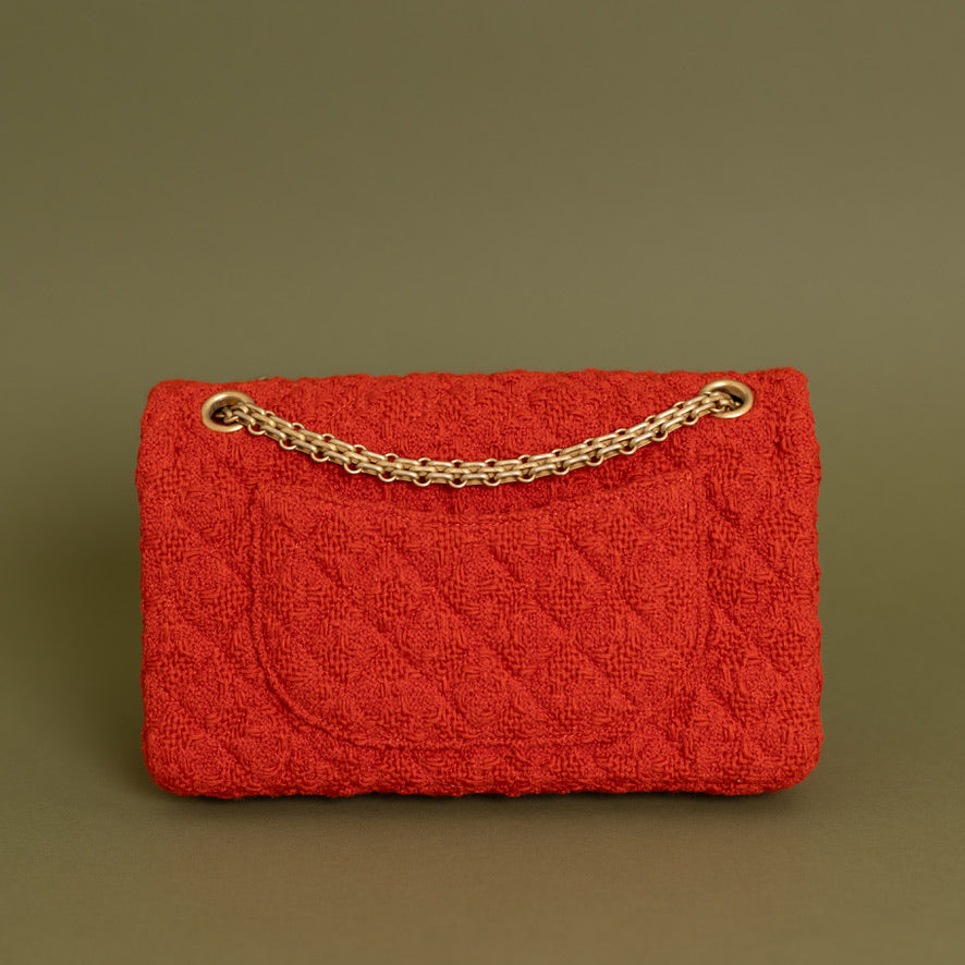 Reissue 2.55 Double Flap, Red Tweed 2963