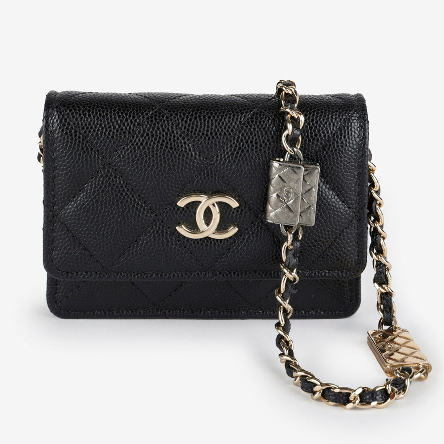 Caviar Charms Card Holder on Chain