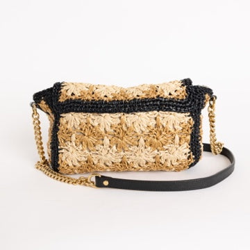 Marmont Flap Bag Woven Raffia