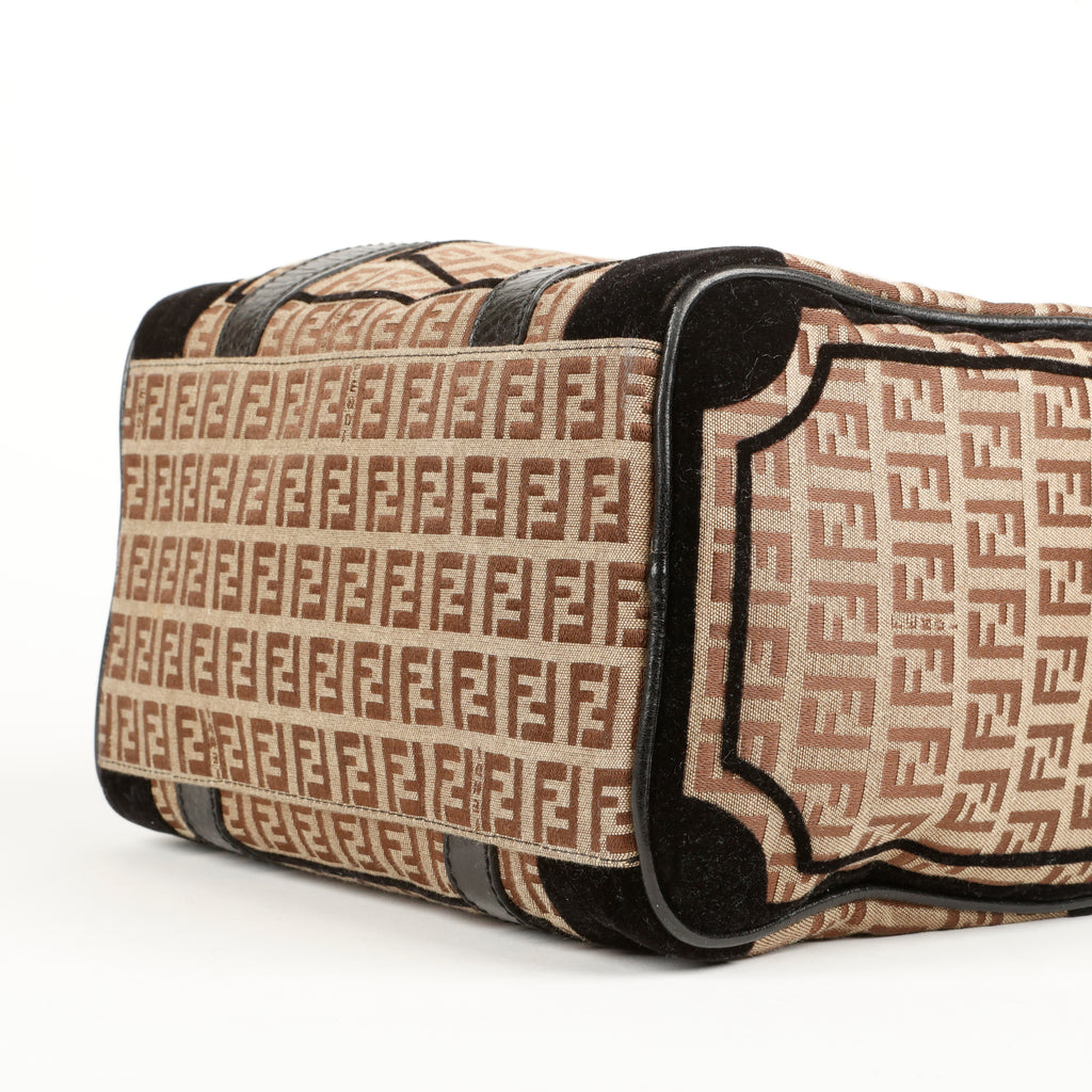 Forever Bauletto Handbag, FF Canvas/Brown