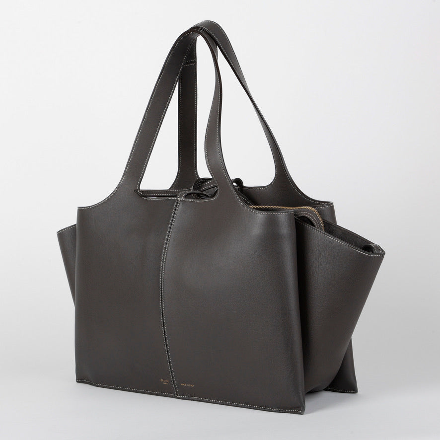 Medium Trifold Bag, Dark Grey