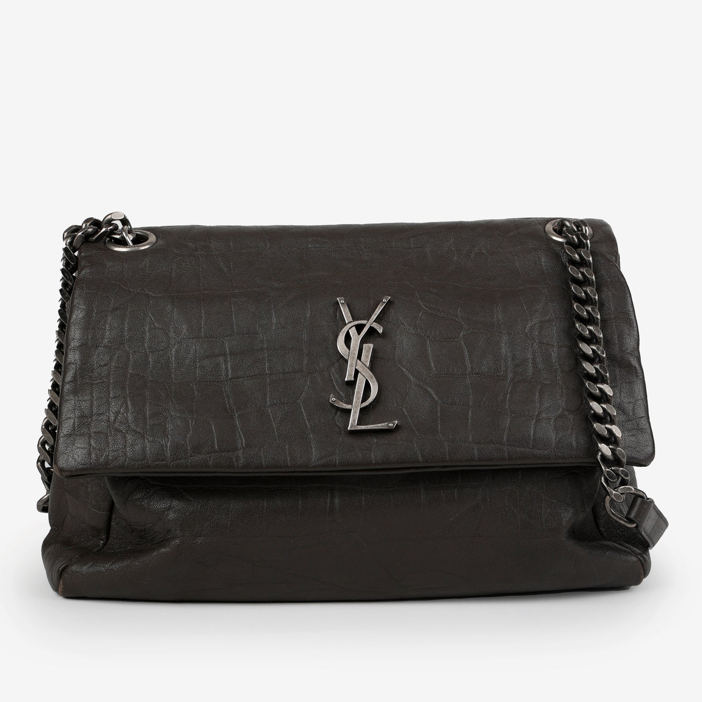 Medium West Hollywood Crossbody Bag, Grey Calfskin
