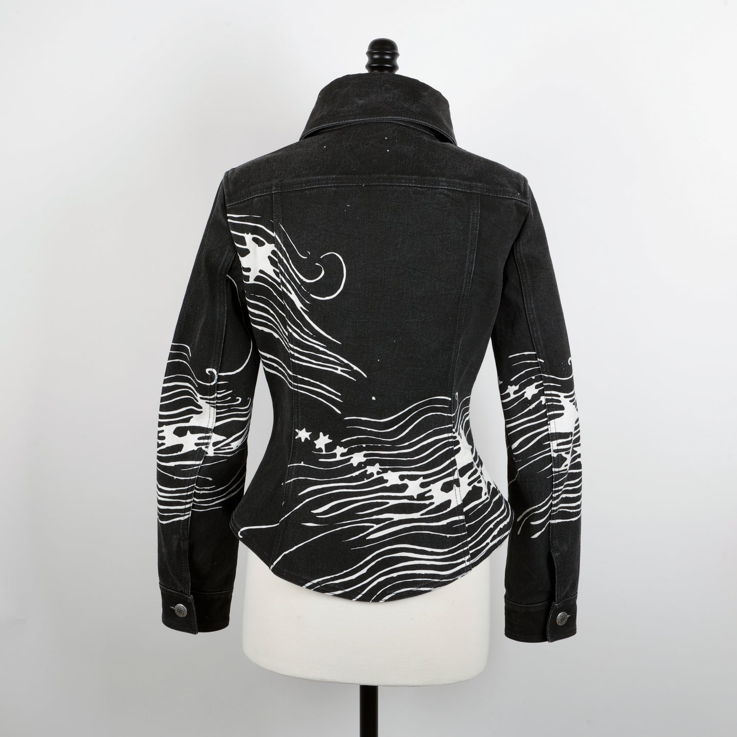 Black White Denim Jacket (22C)