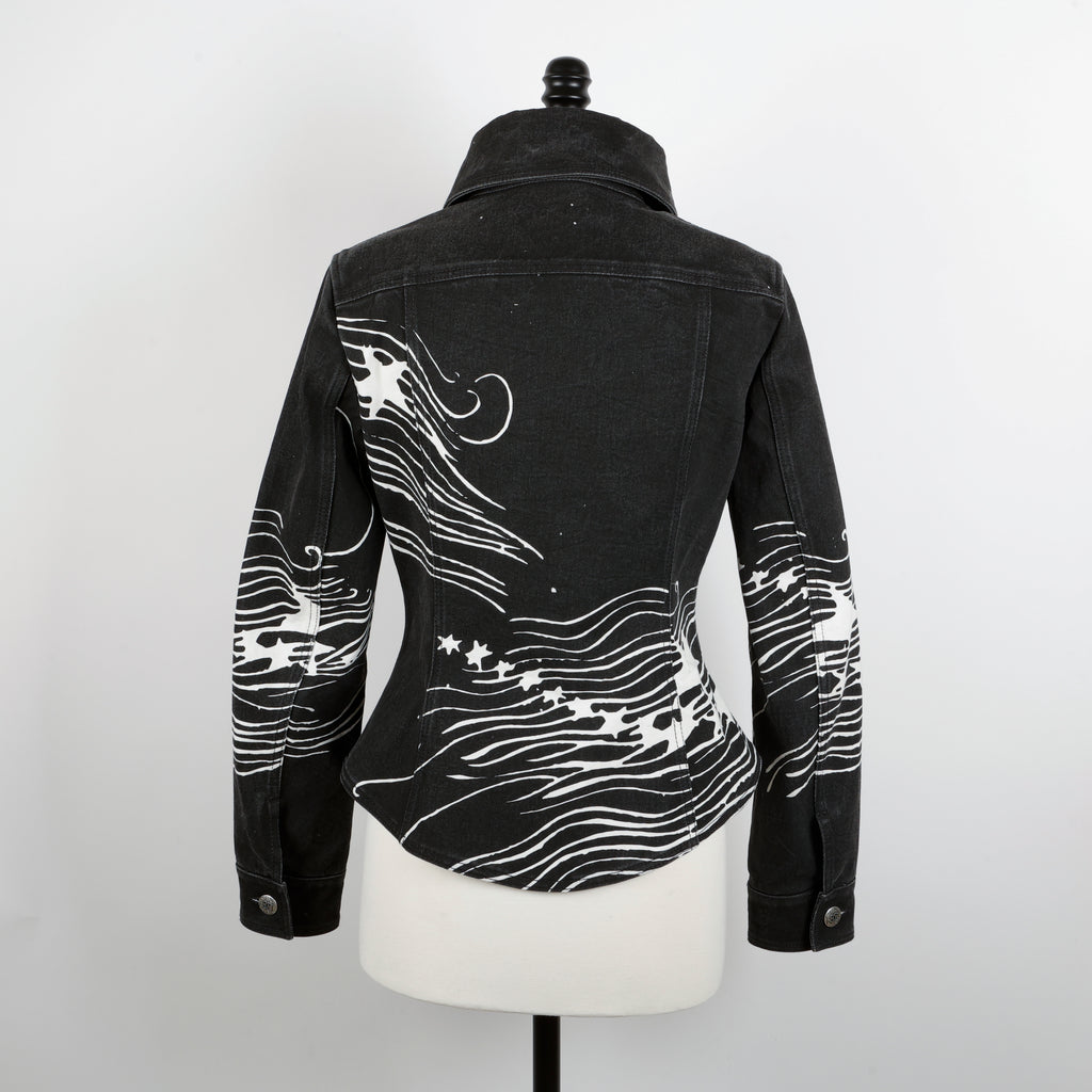 Black White Denim Jacket (22C)