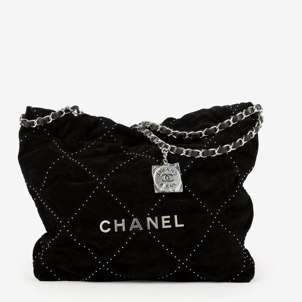 Small Suede 22 Studded, Black Silver