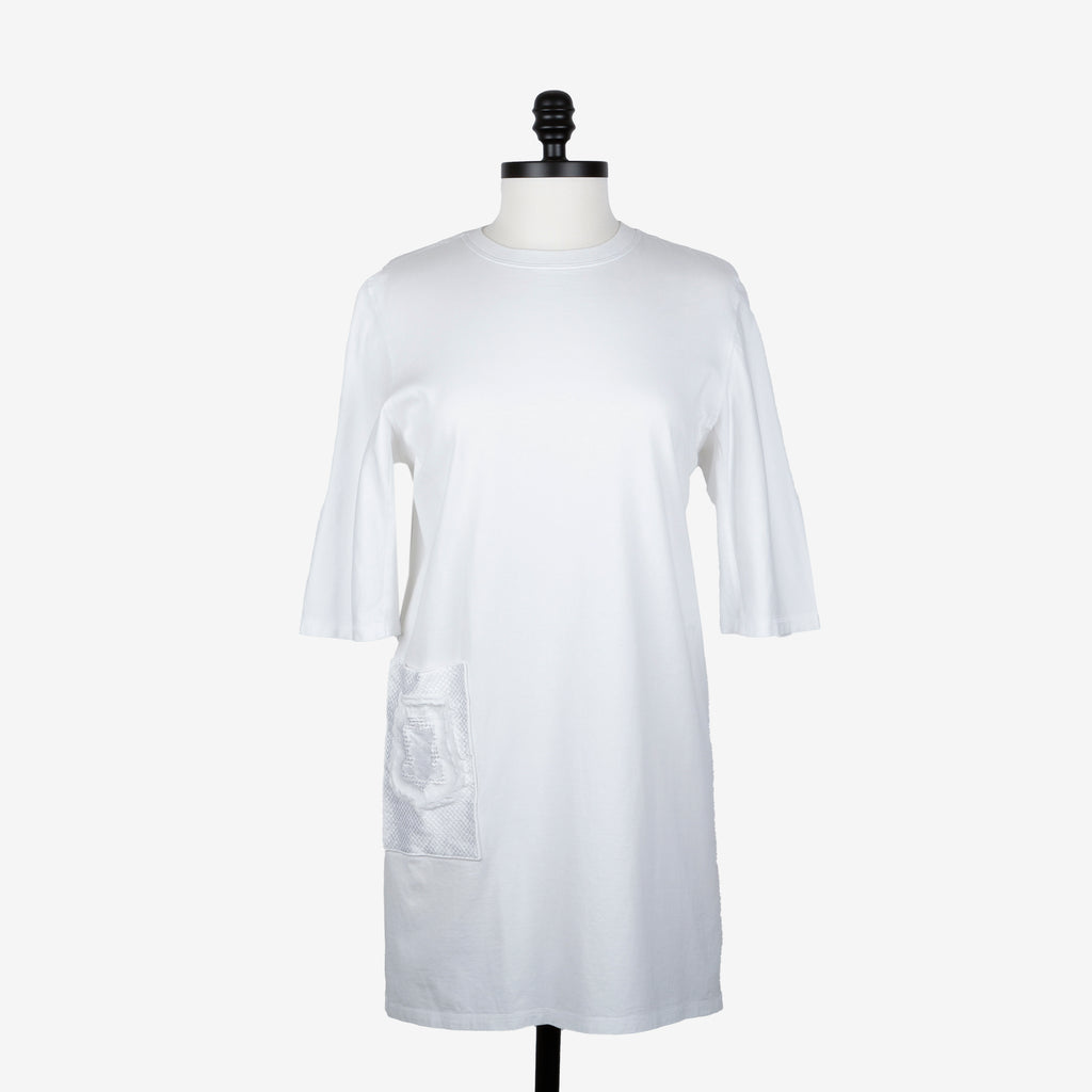 White Drop Sleeve Dress | Size 36