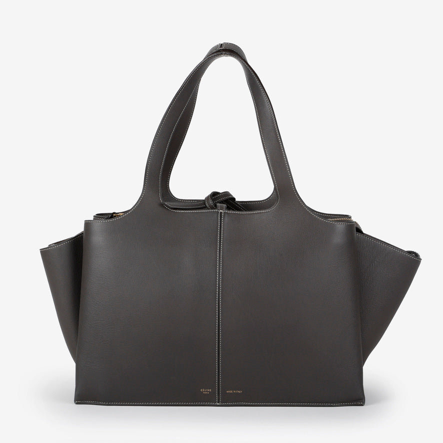 Medium Trifold Bag, Dark Grey