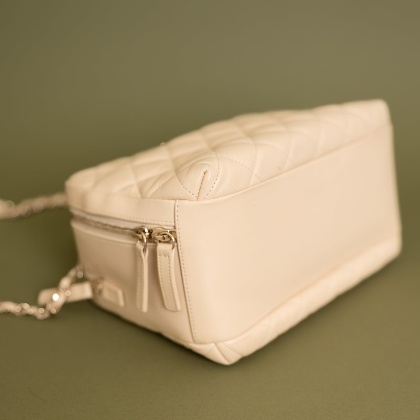 Medium Trendy CC Bowling Bag, Beige 9863