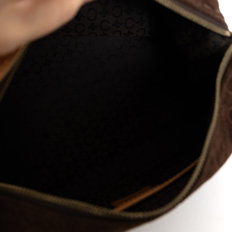 Brown Suede Macadam Handbag