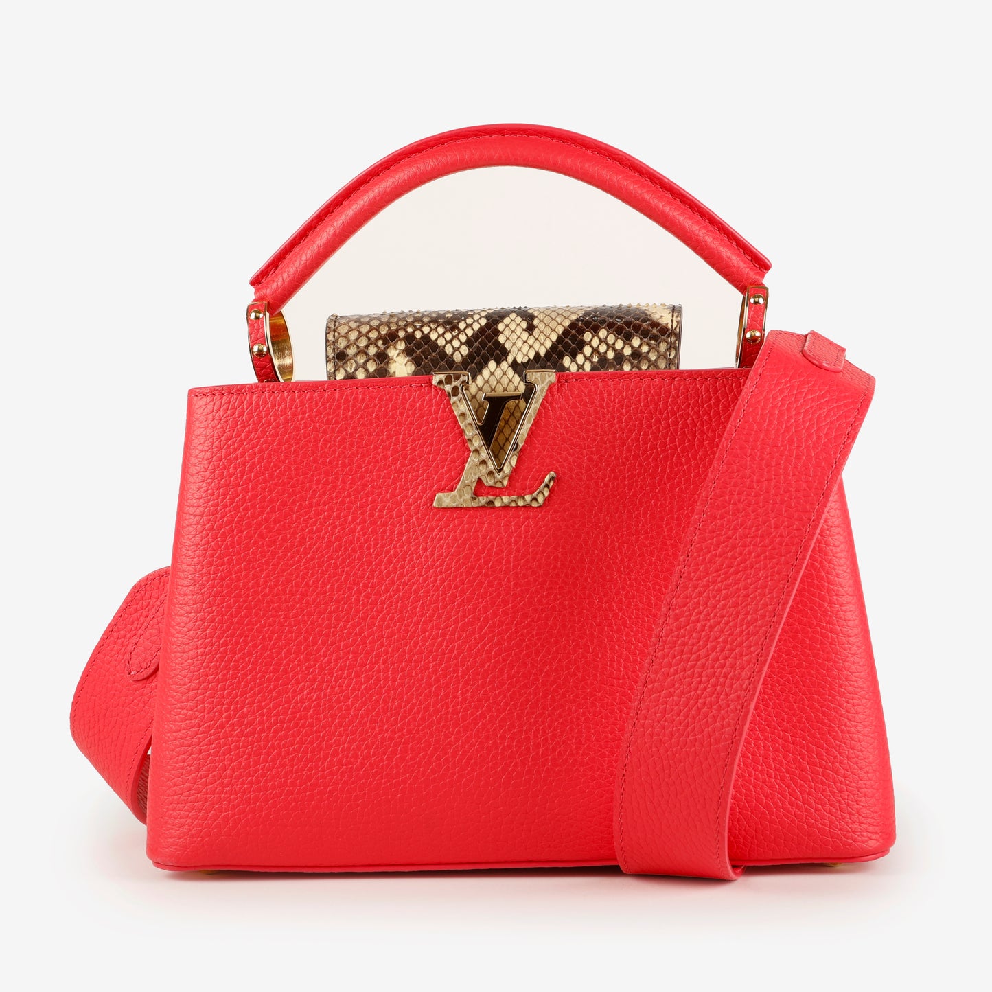Capucines BB, Pink with Python Handle