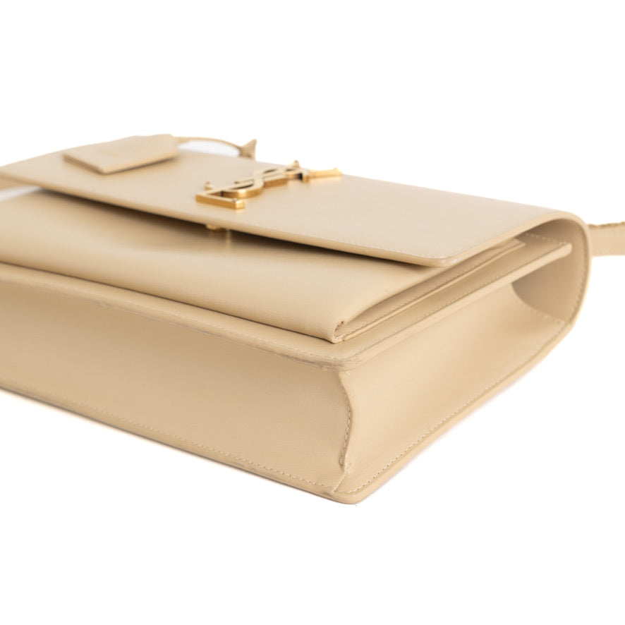 Medium Sunset Top Handle, Beige Gold Hardware