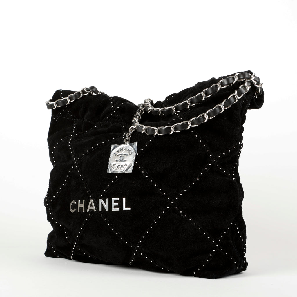 Small Suede 22 Studded, Black Silver