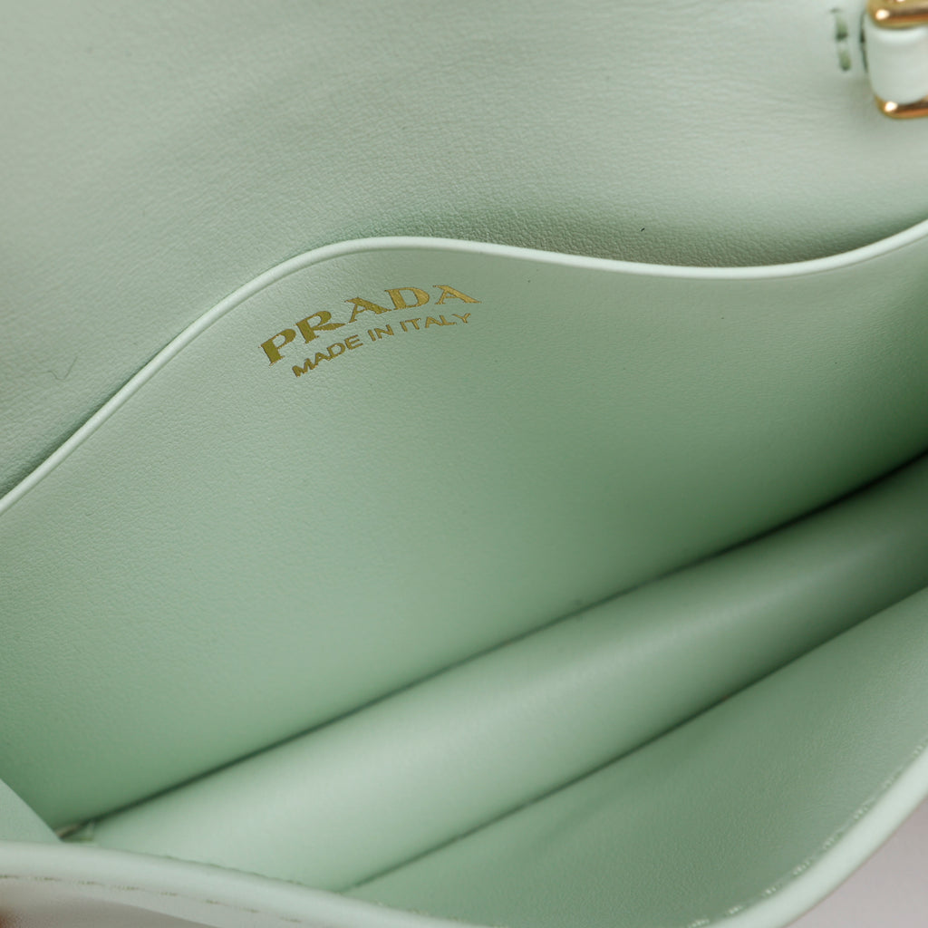 Raffia Mini Bag, Mint Green