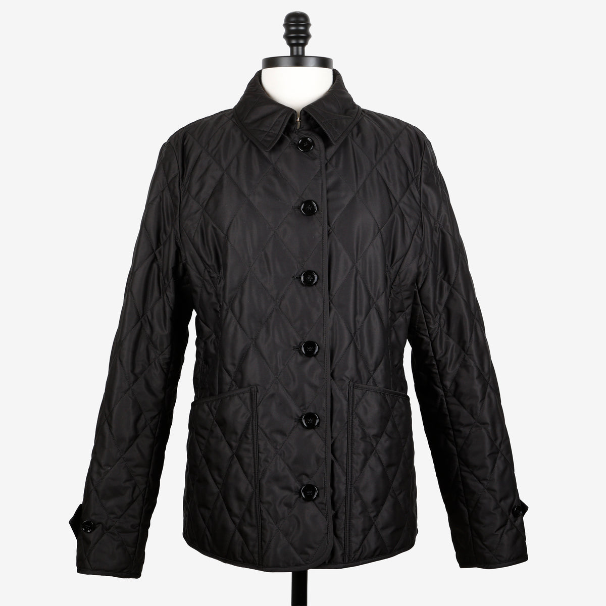 Quilted Barn Jacket, Black Size: L