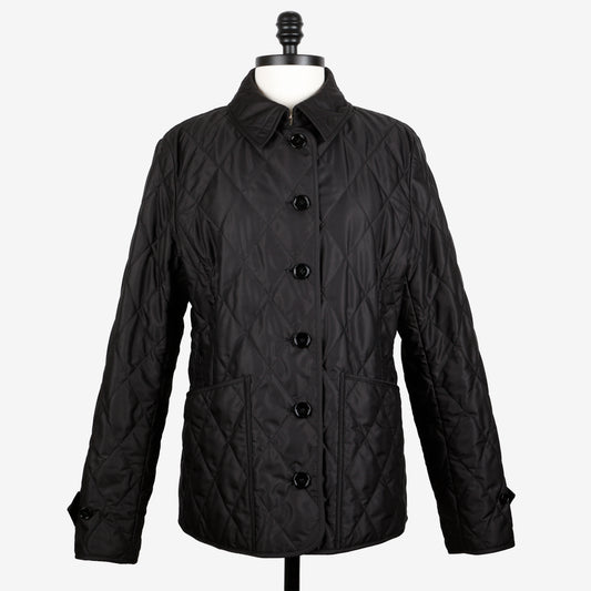 Quilted Barn Jacket, Black Size: L
