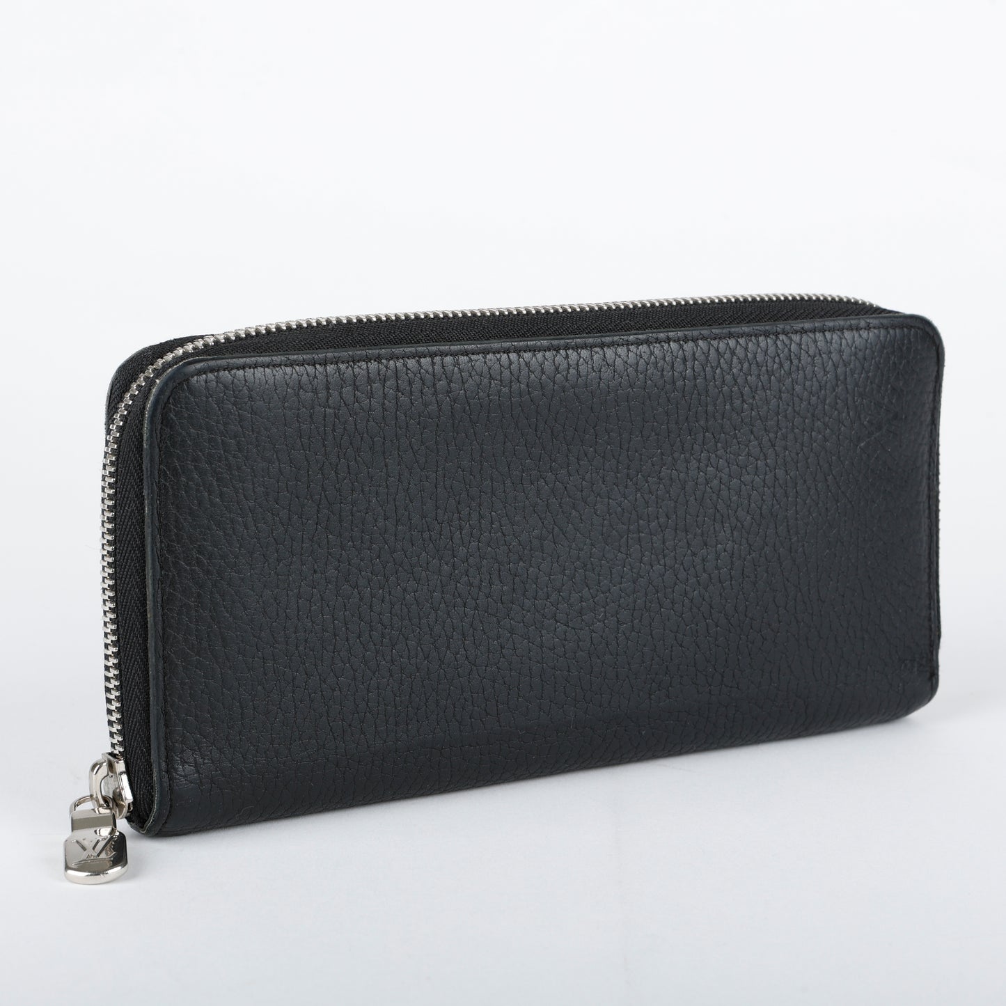 Long Zippy Wallet, Black Leather