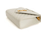 Medium Envelope Shoulder Bag, Cream Gold Hardware 6128