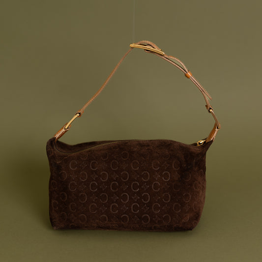 Brown Suede Macadam Handbag